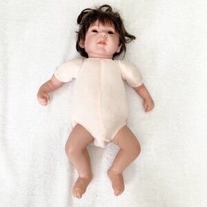 Deefelee Faga weighted scented brown hair eyes real life baby doll